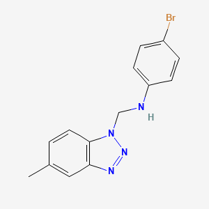 4-bromo-N-[(5-methyl-1H-benzotriazol-1-yl)methyl]aniline