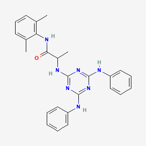 N~2~-[4,6-bis(phenylamino)-1,3,5-triazin-2-yl]-N-(2,6-dimethylphenyl)alaninamide