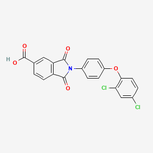 2-[4-(2,4-Dichlorophenoxy)phenyl]-1,3-dioxoisoindole-5-carboxylic acid