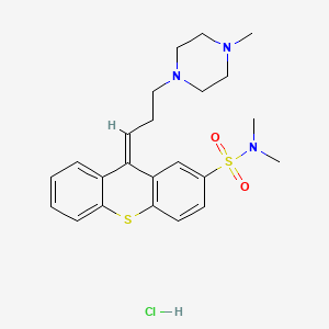 molecular formula C23H30ClN3O2S2 B1246786 盐酸噻吨 