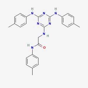 N~2~-{4,6-bis[(4-methylphenyl)amino]-1,3,5-triazin-2-yl}-N-(4-methylphenyl)glycinamide