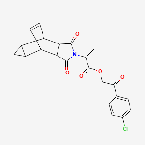 2-(4-chlorophenyl)-2-oxoethyl 2-(1,3-dioxooctahydro-4,6-ethenocyclopropa[f]isoindol-2(1H)-yl)propanoate