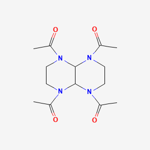 molecular formula C14H22N4O4 B12467888 1-(1,4,5-Triacetyl-2,3,4a,6,7,8a-hexahydropyrazino[2,3-b]pyrazin-8-yl)ethanone CAS No. 86762-17-6