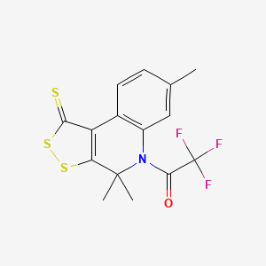 2,2,2-trifluoro-1-(4,4,7-trimethyl-1-thioxo-1,4-dihydro-5H-[1,2]dithiolo[3,4-c]quinolin-5-yl)ethanone