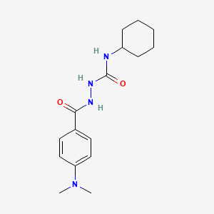 molecular formula C16H24N4O2 B12467905 N-cyclohexyl-2-{[4-(dimethylamino)phenyl]carbonyl}hydrazinecarboxamide 