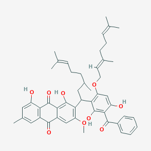 molecular formula C49H54O9 B1246791 Cratoxyarborequinone B 