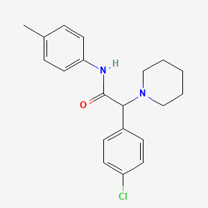 2-(4-chlorophenyl)-N-(4-methylphenyl)-2-(piperidin-1-yl)acetamide