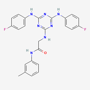 N~2~-{4,6-bis[(4-fluorophenyl)amino]-1,3,5-triazin-2-yl}-N-(3-methylphenyl)glycinamide