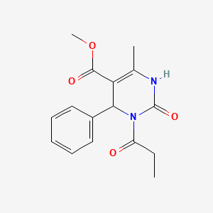 Methyl 6-methyl-2-oxo-4-phenyl-3-propanoyl-1,2,3,4-tetrahydropyrimidine-5-carboxylate