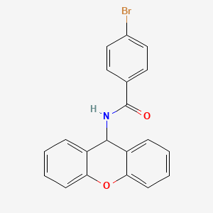 molecular formula C20H14BrNO2 B12467988 4-bromo-N-(9H-xanthen-9-yl)benzamide 