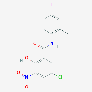 5-chloro-2-hydroxy-N-(4-iodo-2-methylphenyl)-3-nitrobenzamide