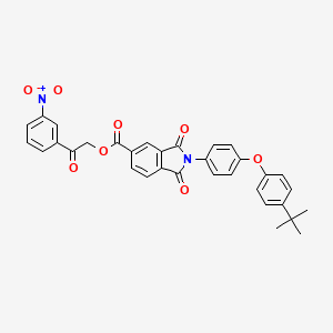 2-(3-nitrophenyl)-2-oxoethyl 2-[4-(4-tert-butylphenoxy)phenyl]-1,3-dioxo-2,3-dihydro-1H-isoindole-5-carboxylate