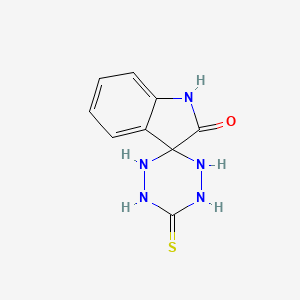 molecular formula C9H9N5OS B12468023 6'-thioxospiro[indole-3,3'-[1,2,4,5]tetrazinan]-2(1H)-one 