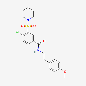 4-chloro-N-[2-(4-methoxyphenyl)ethyl]-3-(piperidin-1-ylsulfonyl)benzamide