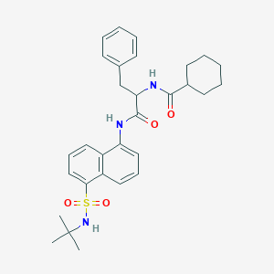 N-[5-(tert-butylsulfamoyl)naphthalen-1-yl]-2-(cyclohexylformamido)-3-phenylpropanamide