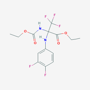 Ethyl 2-(3,4-difluoroanilino)-2-(ethoxycarbonylamino)-3,3,3-trifluoropropionate