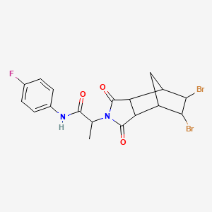 2-(5,6-dibromo-1,3-dioxooctahydro-2H-4,7-methanoisoindol-2-yl)-N-(4-fluorophenyl)propanamide