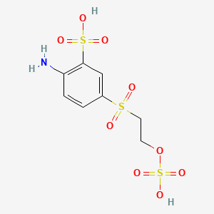 molecular formula C8H11NO9S3 B1246809 Benzenesulfonic acid, 2-amino-5-[[2-(sulfooxy)ethyl]sulfonyl]- CAS No. 42986-22-1