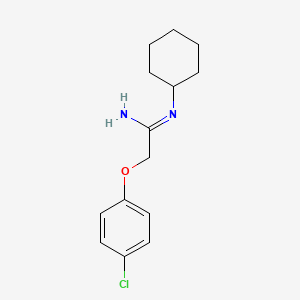 molecular formula C14H19ClN2O B12468110 2-(4-chlorophenoxy)-N-cyclohexylethanimidamide 