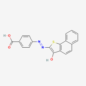 molecular formula C19H12N2O3S B12468126 4-[(2Z)-2-(3-oxonaphtho[1,2-b]thiophen-2(3H)-ylidene)hydrazinyl]benzoic acid 