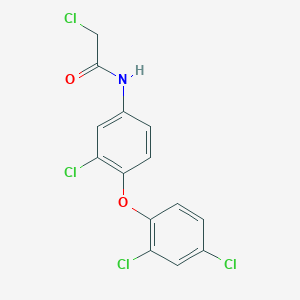 molecular formula C14H9Cl4NO2 B12468143 2-chloro-N-[3-chloro-4-(2,4-dichlorophenoxy)phenyl]acetamide 