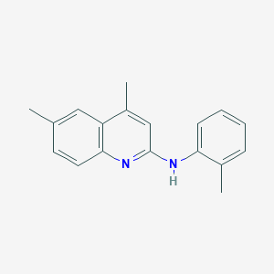 molecular formula C18H18N2 B12468175 4,6-dimethyl-N-(2-methylphenyl)quinolin-2-amine 