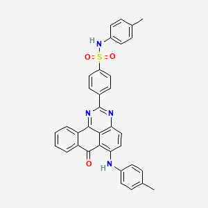 molecular formula C35H26N4O3S B12468178 N-(4-methylphenyl)-4-{6-[(4-methylphenyl)amino]-7-oxo-7H-benzo[e]perimidin-2-yl}benzenesulfonamide 