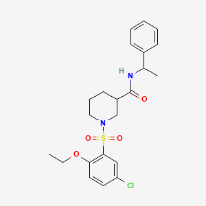 1-[(5-chloro-2-ethoxyphenyl)sulfonyl]-N-(1-phenylethyl)piperidine-3-carboxamide