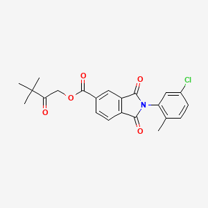 3,3-dimethyl-2-oxobutyl 2-(5-chloro-2-methylphenyl)-1,3-dioxo-2,3-dihydro-1H-isoindole-5-carboxylate