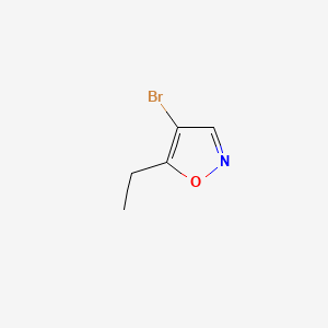 molecular formula C5H6BrNO B12468225 4-Bromo-5-ethyl-1,2-oxazole 