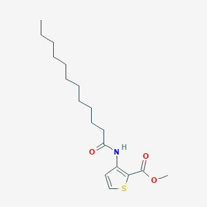 molecular formula C18H29NO3S B12468250 Methyl 3-(dodecanoylamino)thiophene-2-carboxylate CAS No. 303136-00-7