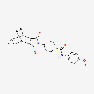 4-(1,3-dioxooctahydro-4,6-ethenocyclopropa[f]isoindol-2(1H)-yl)-N-(4-methoxyphenyl)cyclohexanecarboxamide