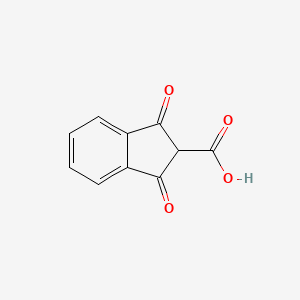 molecular formula C10H6O4 B12468316 1H-Indene-2-carboxylic acid, 2,3-dihydro-1,3-dioxo- CAS No. 7033-76-3