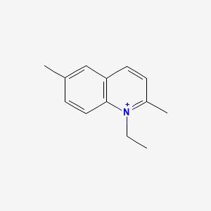 molecular formula C13H16N+ B12468342 1-Ethyl-2,6-dimethylquinolinium 