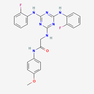 N~2~-{4,6-bis[(2-fluorophenyl)amino]-1,3,5-triazin-2-yl}-N-(4-methoxyphenyl)glycinamide