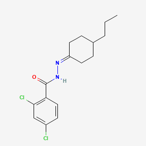 2,4-dichloro-N'-(4-propylcyclohexylidene)benzohydrazide