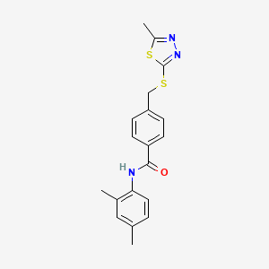 N-(2,4-dimethylphenyl)-4-{[(5-methyl-1,3,4-thiadiazol-2-yl)sulfanyl]methyl}benzamide