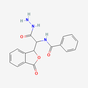 N-[2-hydrazinyl-2-oxo-1-(3-oxo-1,3-dihydro-2-benzofuran-1-yl)ethyl]benzamide