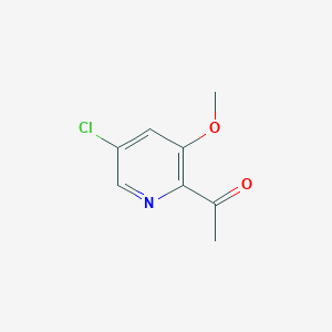 molecular formula C8H8ClNO2 B12468473 1-(5-Chloro-3-methoxypyridin-2-yl)ethanone 