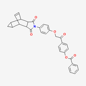 4-{[4-(1,3-dioxooctahydro-4,6-ethenocyclopropa[f]isoindol-2(1H)-yl)phenoxy]acetyl}phenyl benzoate