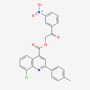 2-(3-Nitrophenyl)-2-oxoethyl 8-chloro-2-(4-methylphenyl)quinoline-4-carboxylate