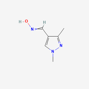 molecular formula C6H9N3O B12468491 N-[(1,3-dimethylpyrazol-4-yl)methylidene]hydroxylamine 