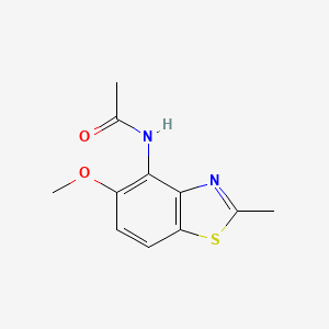 molecular formula C11H12N2O2S B12468578 N-(5-methoxy-2-methyl-1,3-benzothiazol-4-yl)acetamide 