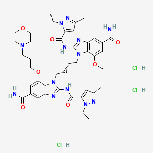 molecular formula C42H54Cl3N13O7 B12468583 diABZI STING agonist-1 (trihydrochloride) 