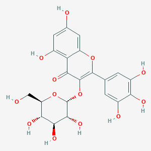 molecular formula C21H20O13 B1246866 杨梅黄素 3-O-α-D-吡喃葡萄糖苷 