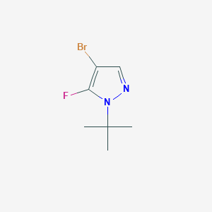 molecular formula C7H10BrFN2 B12468682 4-bromo-1-tert-butyl-5-fluoro-1H-pyrazole 