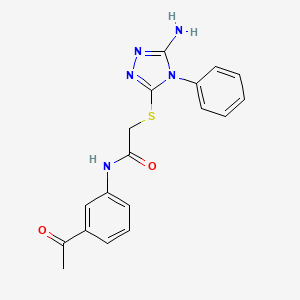 N-(3-acetylphenyl)-2-[(5-amino-4-phenyl-1,2,4-triazol-3-yl)sulfanyl]acetamide