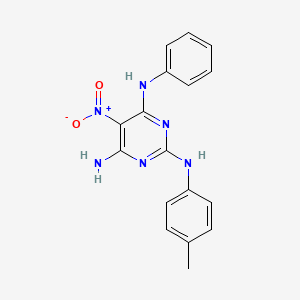 N~2~-(4-methylphenyl)-5-nitro-N~4~-phenylpyrimidine-2,4,6-triamine