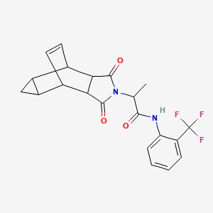 2-(1,3-dioxooctahydro-4,6-ethenocyclopropa[f]isoindol-2(1H)-yl)-N-[2-(trifluoromethyl)phenyl]propanamide