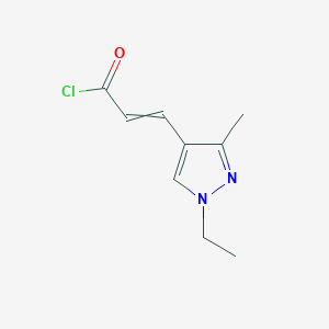 (2E)-3-(1-ethyl-3-methylpyrazol-4-yl)prop-2-enoyl chloride